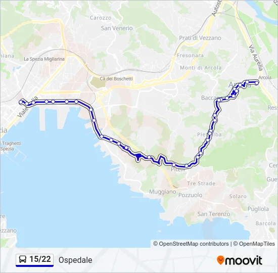 15/22 Bus Line Map