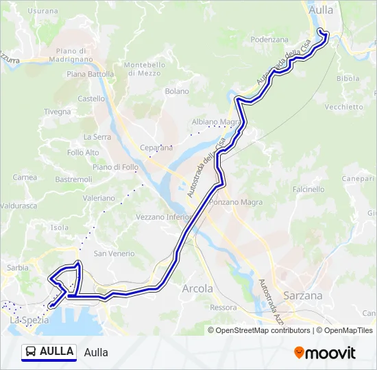 AULLA Bus Line Map