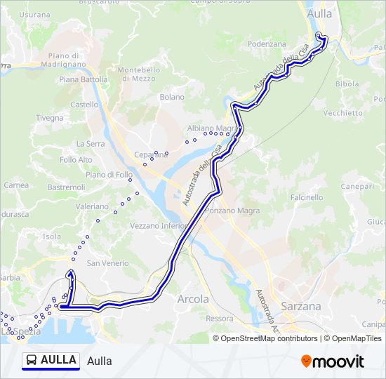 AULLA bus Line Map