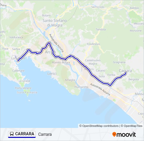 CARRARA bus Line Map