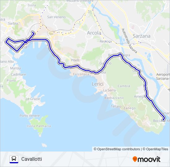 Percorso linea bus DUE GIUGNO