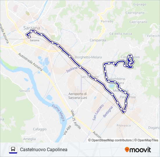 CASTELNUOVO bus Line Map
