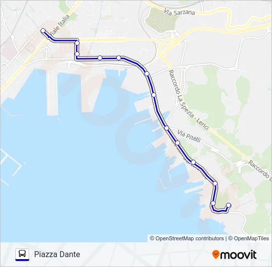 PIAZZA DANTE Bus Line Map