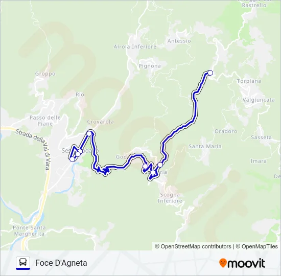 FOCE D'AGNETA Bus Line Map