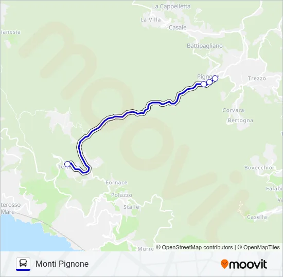 MONTI PIGNONE Bus Line Map