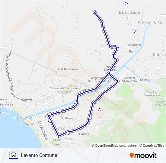 LEVANTO COMUNE bus Line Map