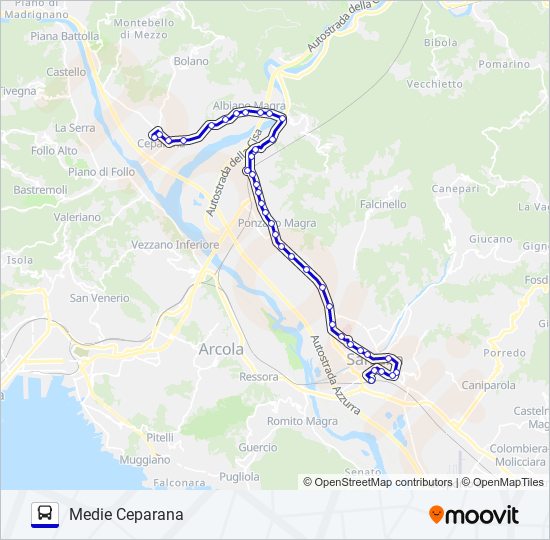 MEDIE CEPARANA bus Line Map