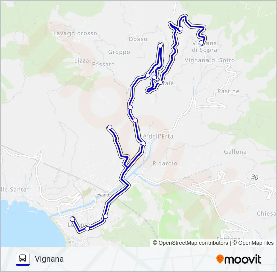 MONTALE VIGNANA Bus Line Map