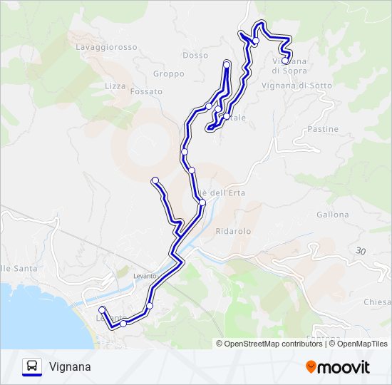 MONTALE VIGNANA bus Line Map