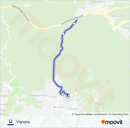 SORLANA-VIGNANA Bus Line Map