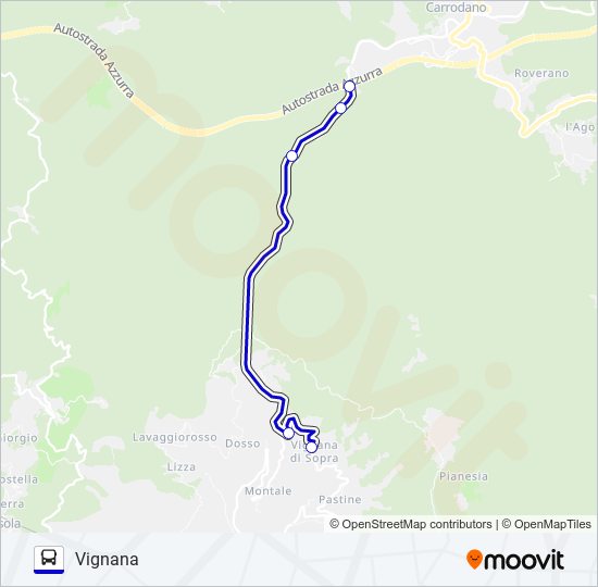 SORLANA-VIGNANA bus Line Map