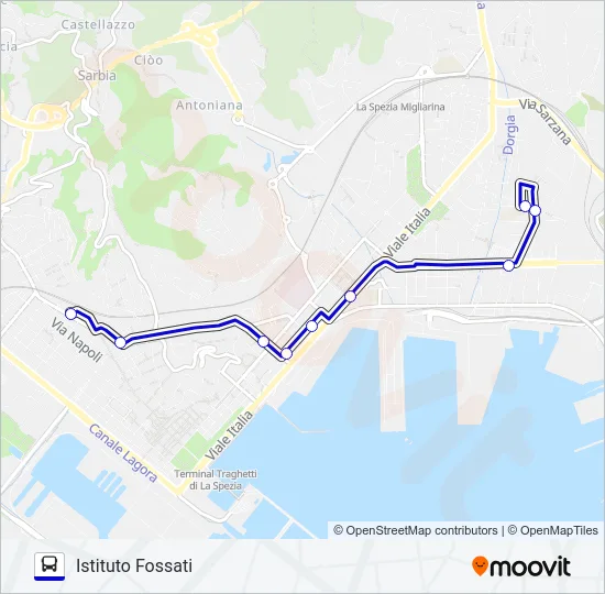 ISTITUTO FOSSATI Bus Line Map