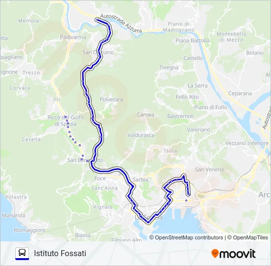 ISTITUTO FOSSATI Bus Line Map