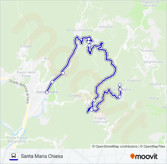 SANTA MARIA CHIESA Bus Line Map
