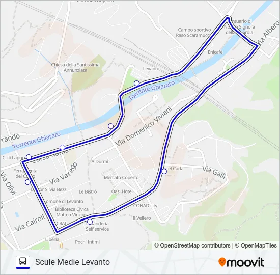 SCULE MEDIE LEVANTO Bus Line Map