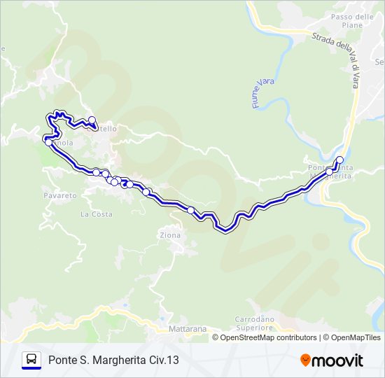 PONTE SANTA MARGHERITA bus Line Map