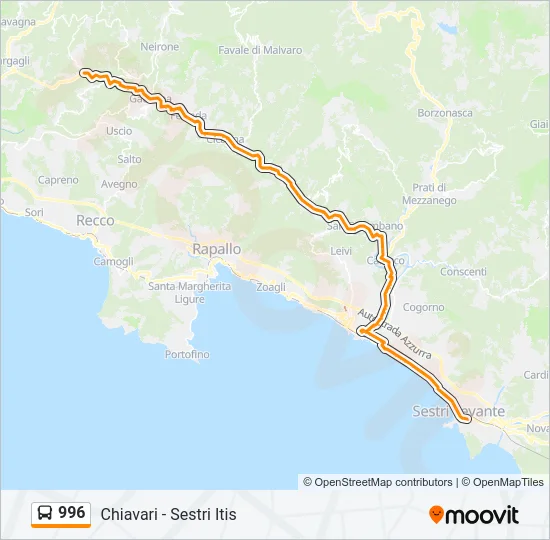 996 Bus Line Map
