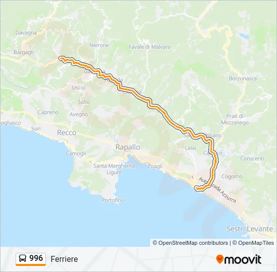 996 Bus Line Map