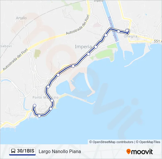 30/1BIS Bus Line Map