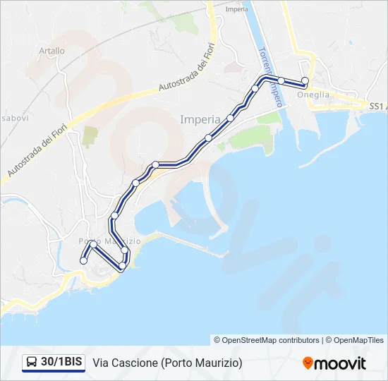 30/1BIS Bus Line Map