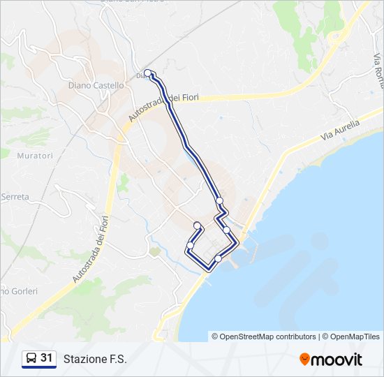 31 bus Line Map