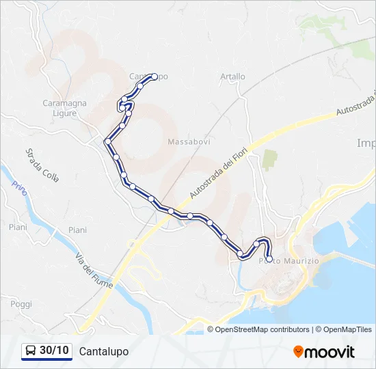 30/10 Bus Line Map