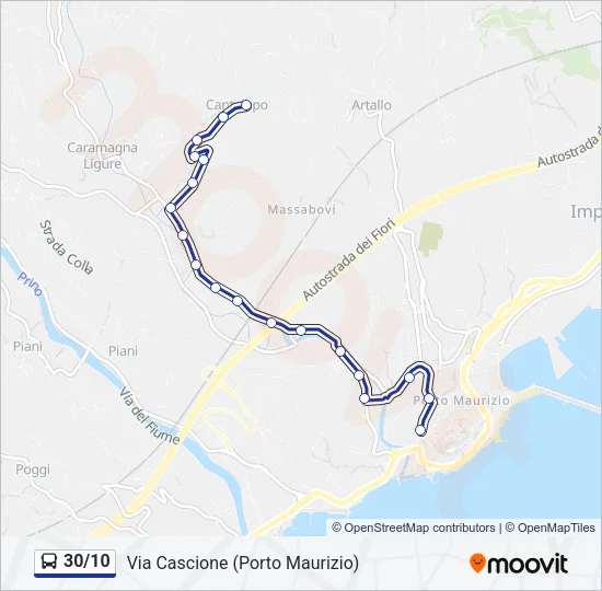 30/10 Bus Line Map