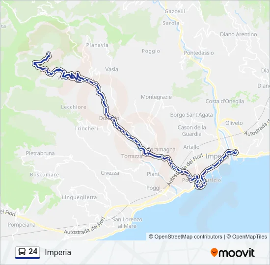 24 Bus Line Map