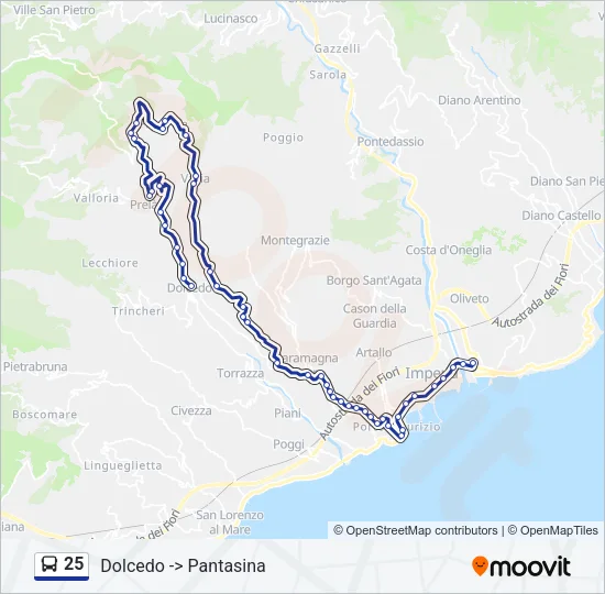 25 Bus Line Map