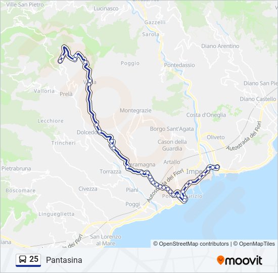 25 Route: Schedules, Stops & Maps - Pantasina (Updated)