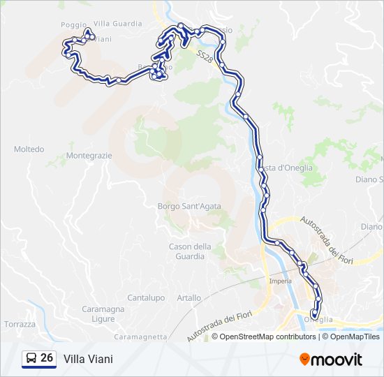 Percorso linea bus 26