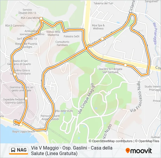 NAG Bus Line Map