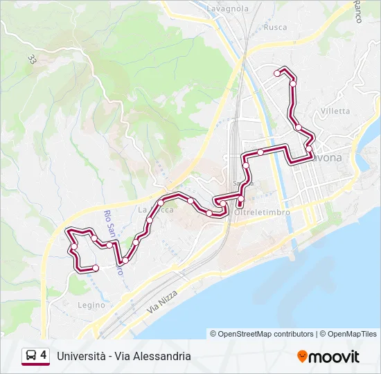 4 Bus Line Map