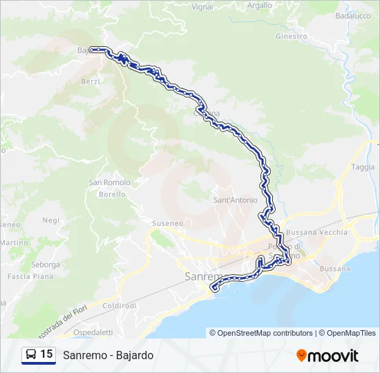 15 Bus Line Map