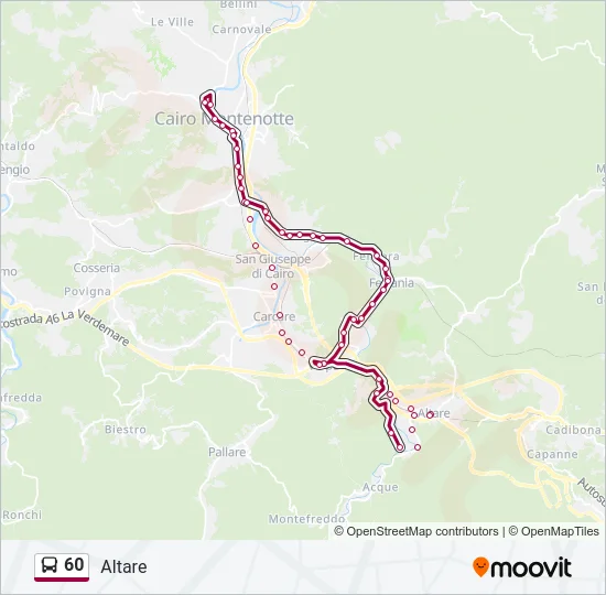 60 Bus Line Map