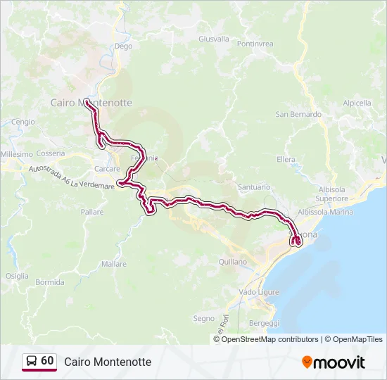 60 Bus Line Map
