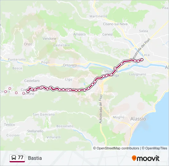 77 Bus Line Map