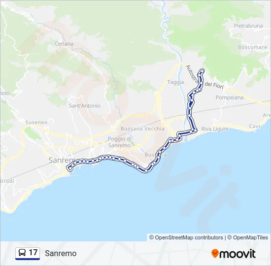 17 Bus Line Map