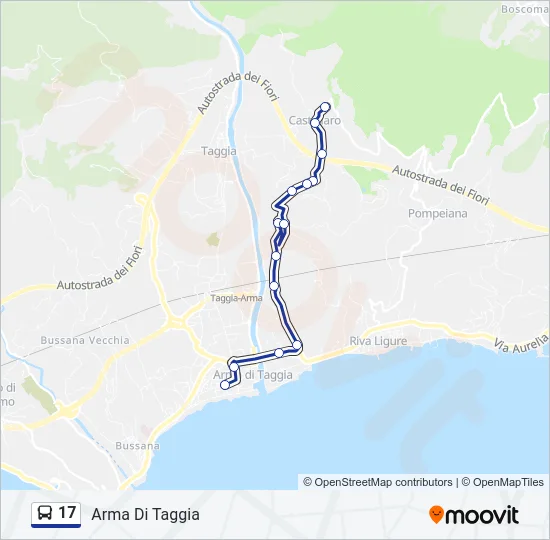 17 Bus Line Map