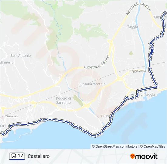 17 Bus Line Map