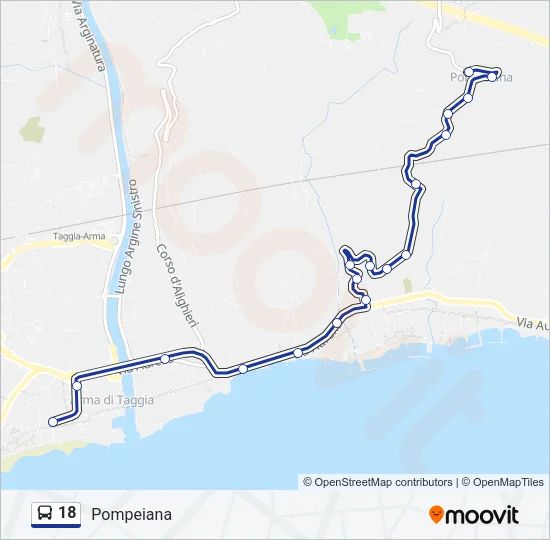 18 Bus Line Map