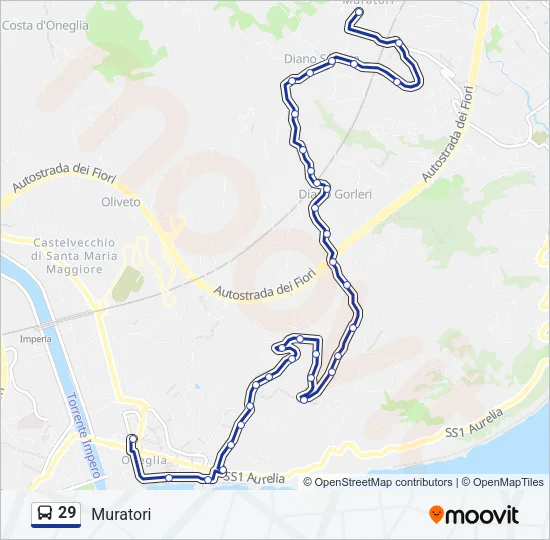29 Bus Line Map