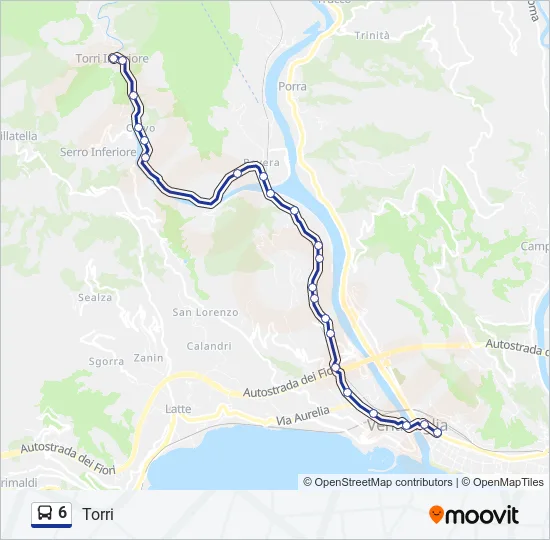 6 Bus Line Map