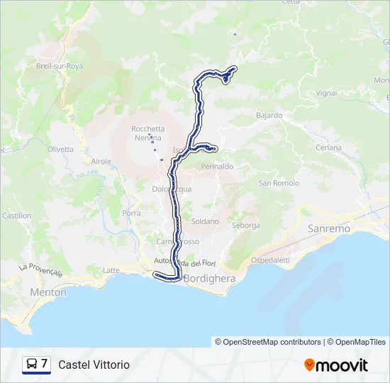 7 Bus Line Map