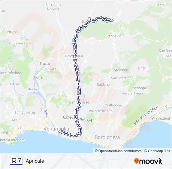 7 Bus Line Map