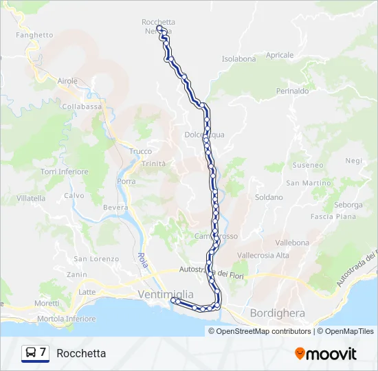7 Bus Line Map