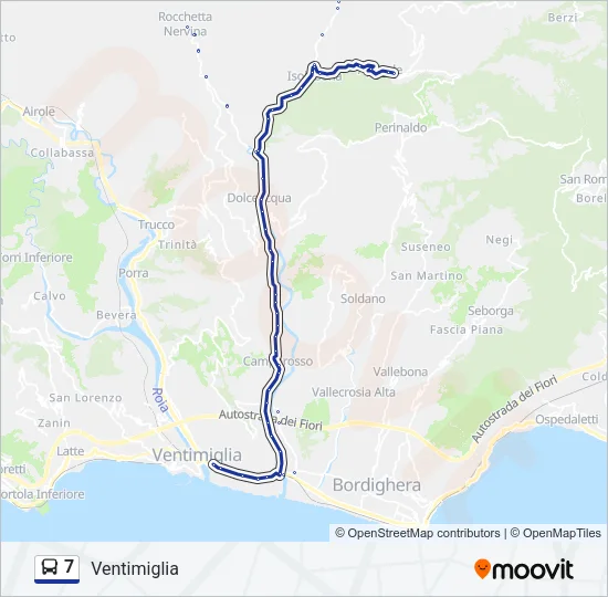 7 Bus Line Map