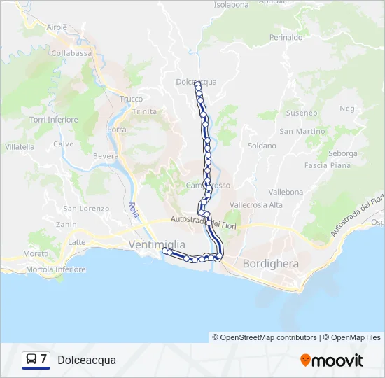 7 Bus Line Map
