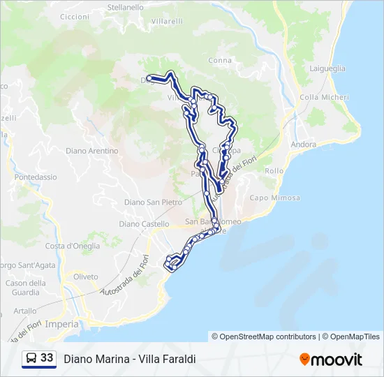 33 Bus Line Map