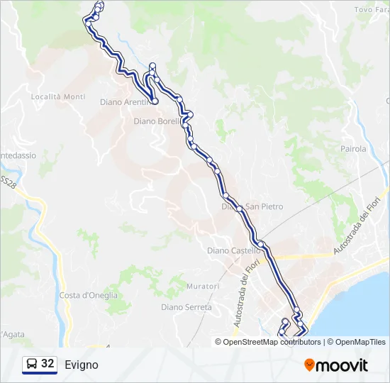 32 Bus Line Map